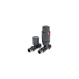 Cutout image of Redroom by Barwick Anthracite Straight Thermostatic Radiator Valves